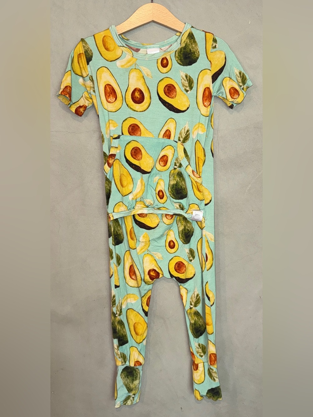 Ready Set Romper bamboo adaptive Avocado Short Sleeve One-Piece front opening